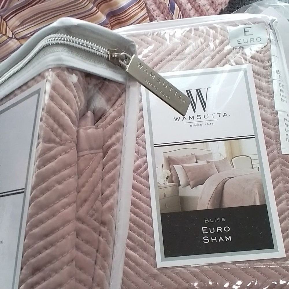 NEW Wamsutta Bliss Euro Elegant Sham SET OF 2 SHAMS